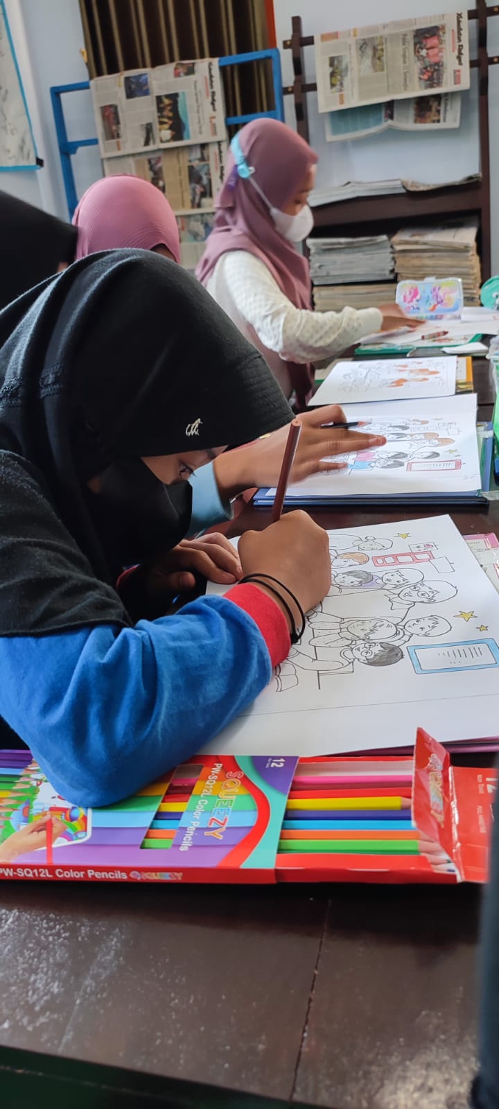 Perpustakaan Swa Pustaka Hargorejo Adakan Lomba Mewarnai